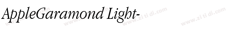 AppleGaramond Light字体转换